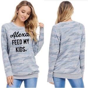 Alexa graphic French Terry top